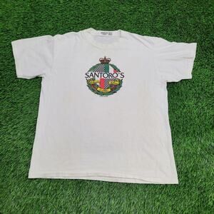 Vintage 90s Santoro Italian Racing Shirt Large 22x26 La-Squadra-Di-Corsa F1